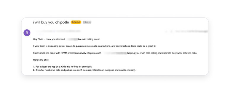 Example of SaaS product email marketing