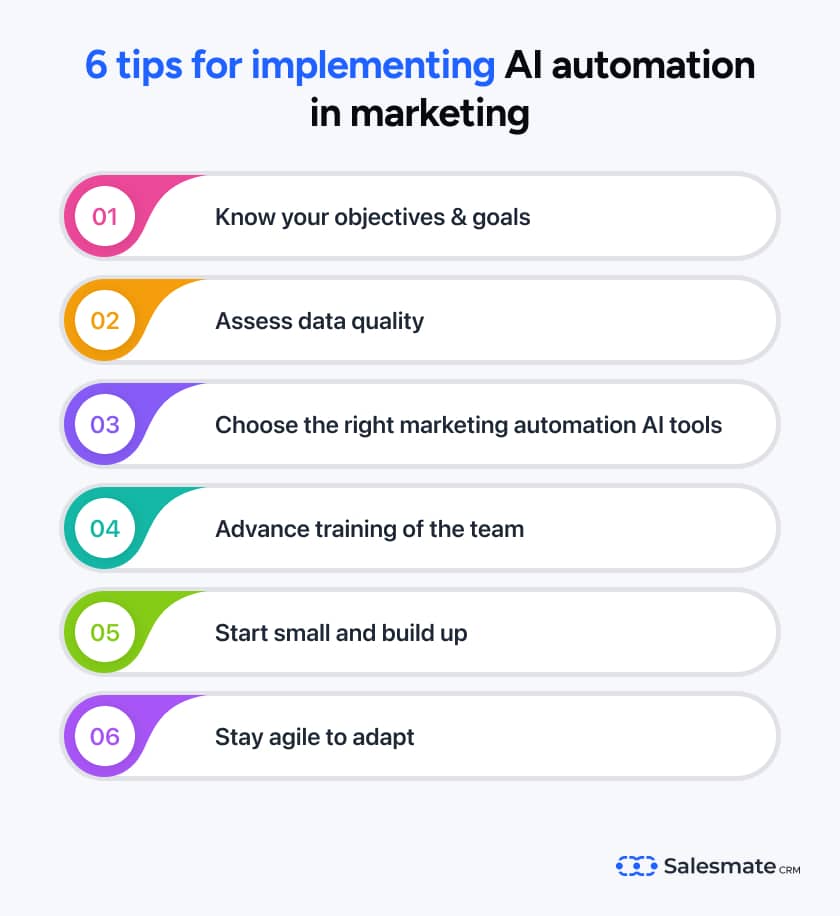 Tips for implementing AI automation in marketing