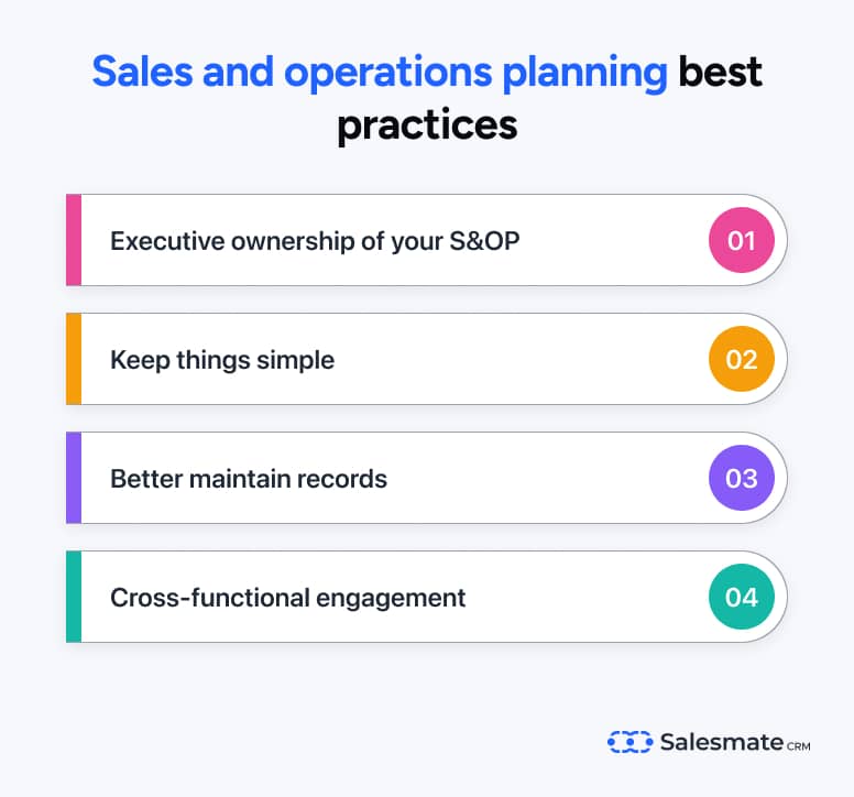 Sales and operations planning best practices