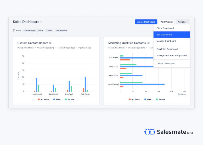 Salesmate lead management tool