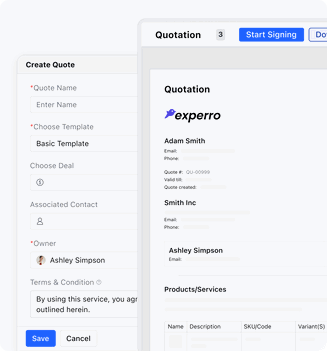 Create and send proposals instantly Create and send proposals instantly