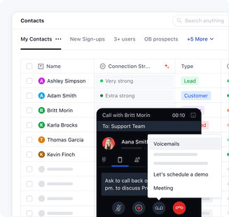 Stay connected without leaving your CRM Stay connected without leaving your CRM