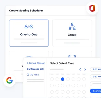 Book meetings effortlessly without the back-and-forth Book meetings effortlessly without the back-and-forth