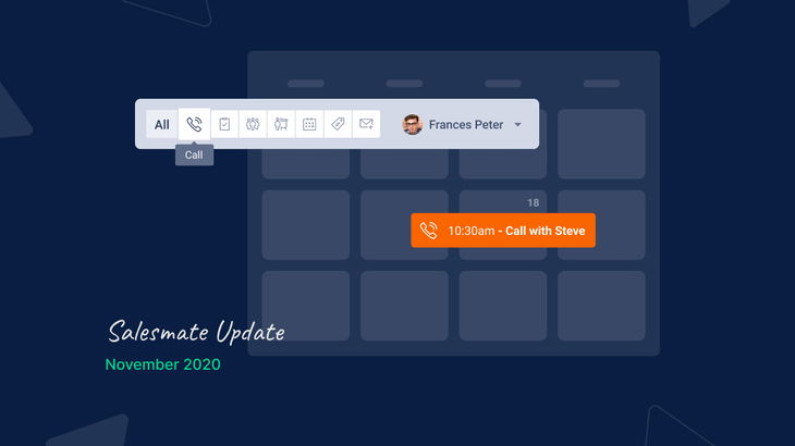 Calendar view in Salesmate to ensure you don’t miss a vital task again