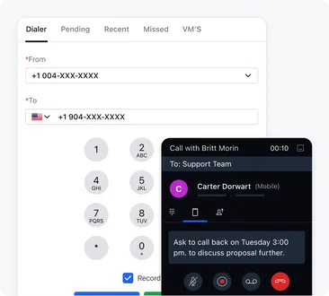 Call seamlessly without integrating with phone systems Call seamlessly without integrating with phone systems