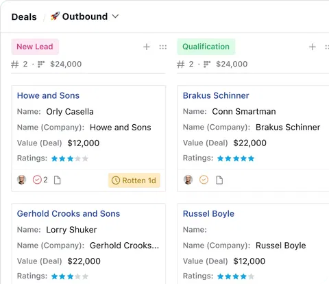 Close more deals with visual sales pipeline