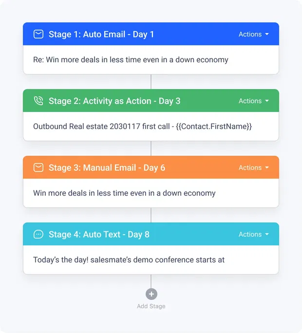 Create sequences with specific stages and intervals