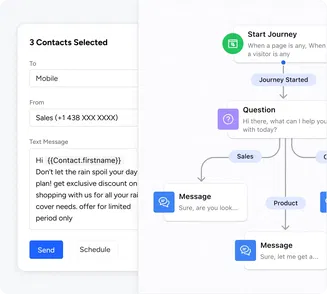 Connect instantly with prospects via SMS Connect instantly with prospects via SMS