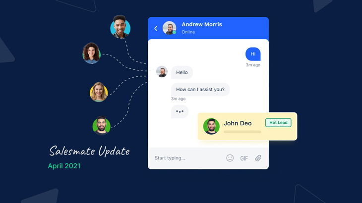 Connect with your visitors in real-time with Salesmate’s live chat feature