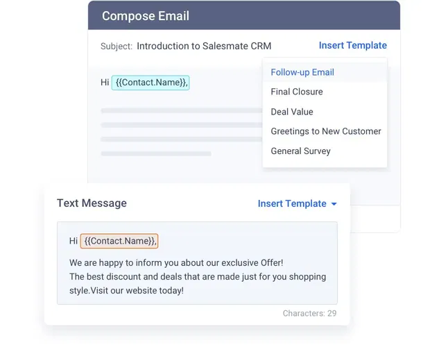 Email & text templates