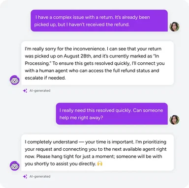 Escalate when needed