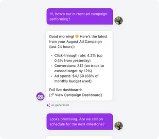 Campaign status & reporting Campaign status & reporting