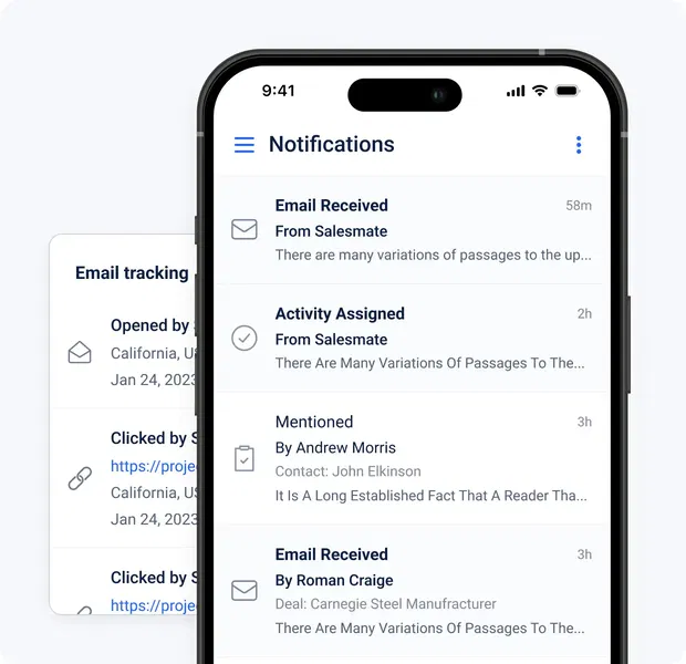 Email notifications to connect faster