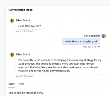 Have contextual conversations with clients Have contextual conversations with clients