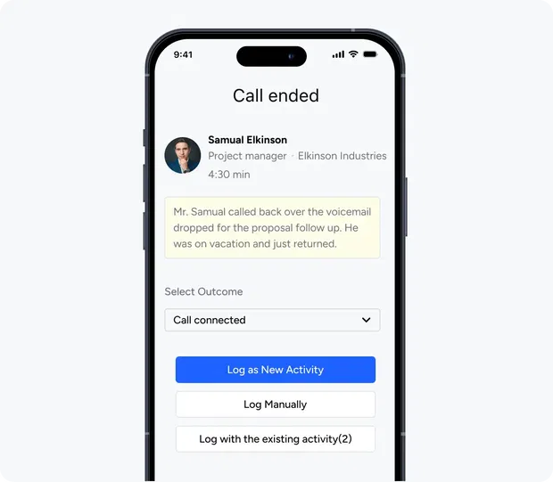 Log calls, add notes, make appointments, and much more! Log calls, add notes, make appointments, and much more!