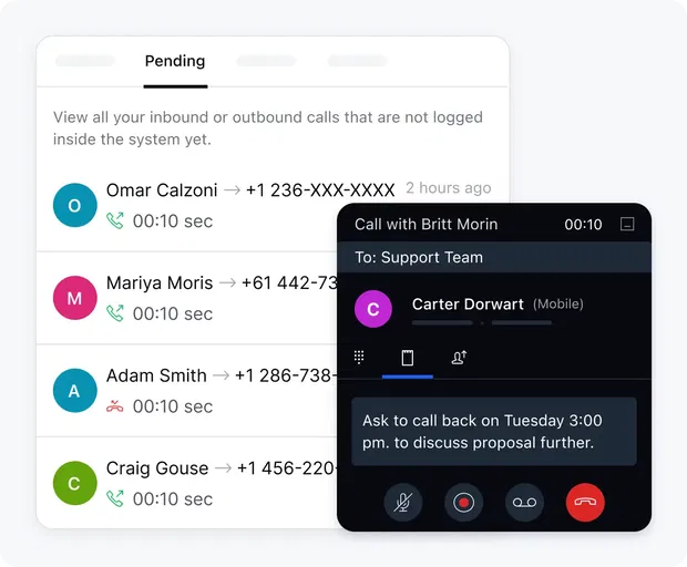 Make notes during the calls to never miss on any detail Make notes during the calls to never miss on any detail