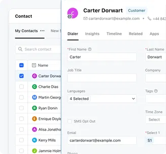 Manage contacts from a single page Manage contacts from a single page