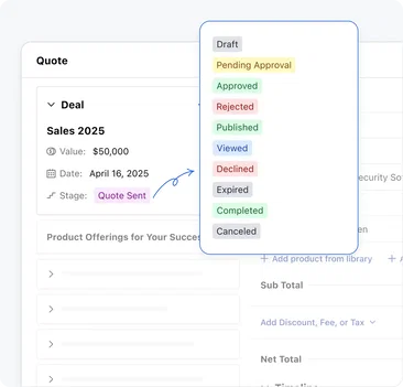 Manage the entire quote lifecycle-visibly and effortlessly Manage the entire quote lifecycle-visibly and effortlessly