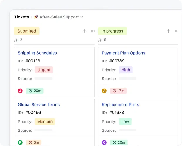 Resolve issues quickly with a built-In ticketing system