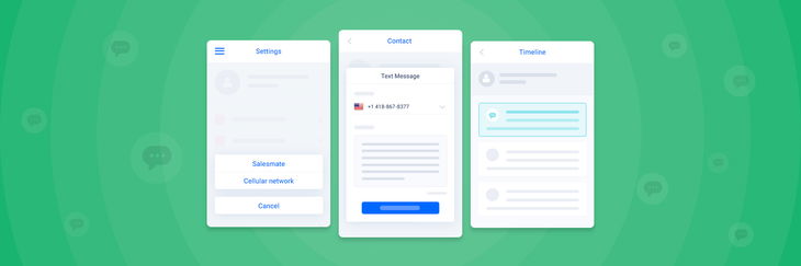 Send and receive text messages from Salesmate CRM mobile apps