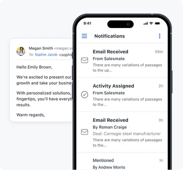Never miss a follow up with personalized notifications & reminders Never miss a follow up with personalized notifications & reminders