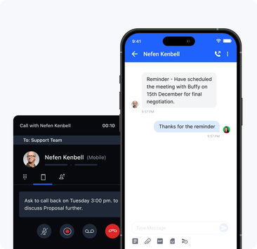 Reach more prospects with built-in calling & texting Reach more prospects with built-in calling & texting