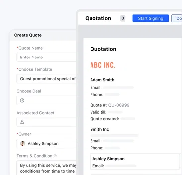 Send professional quotes in minutes Send professional quotes in minutes
