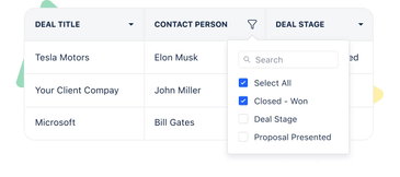 Sort and organize important deals Sort and organize important deals