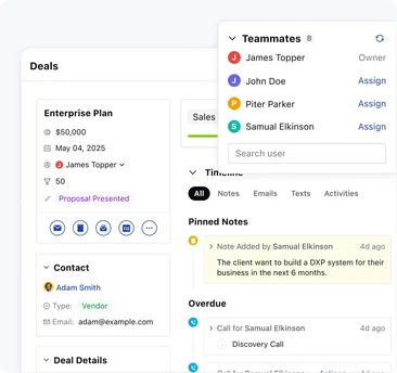 One CRM. One team. Zero silos. One CRM. One team. Zero silos.