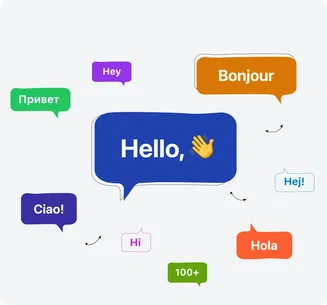 Support in multiple languages Support in multiple languages