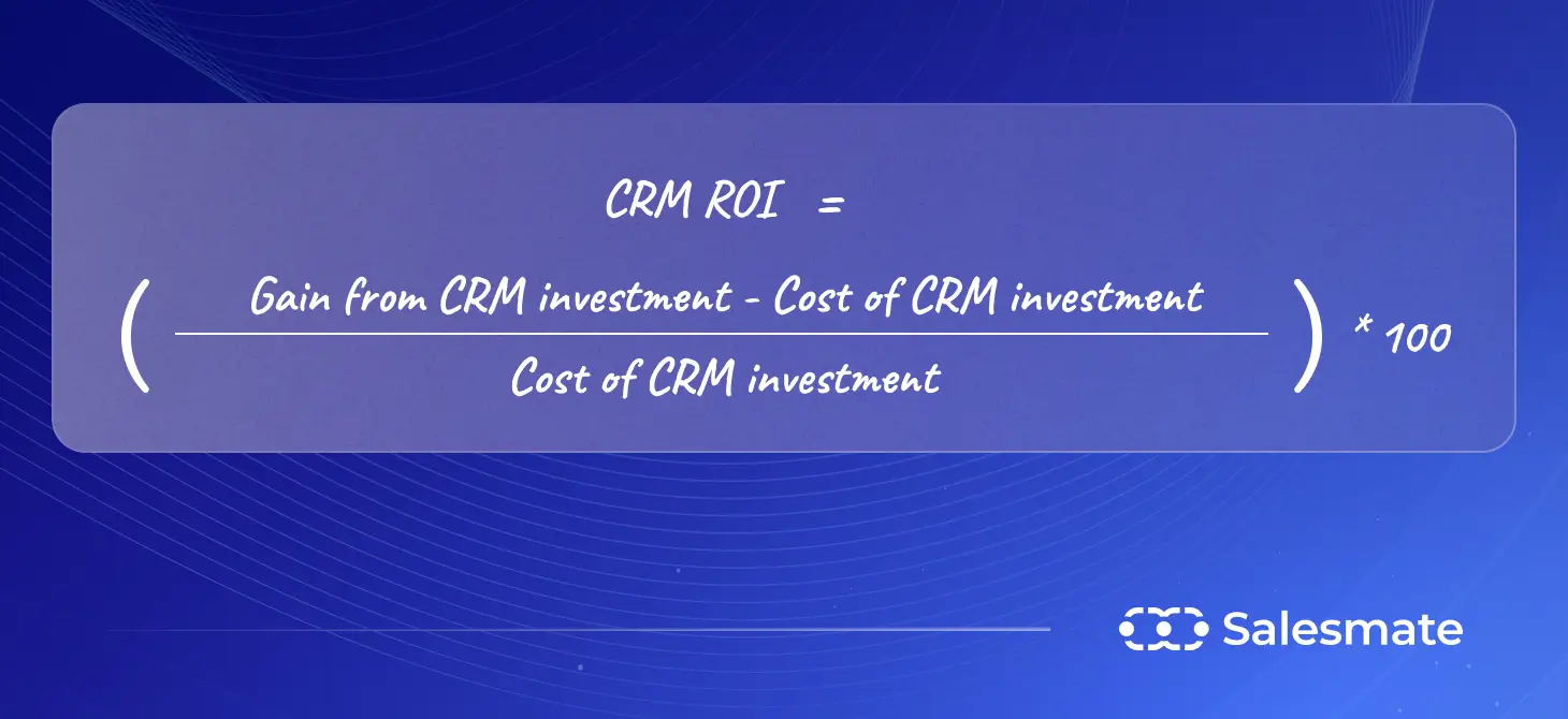 Formula of CRM ROI