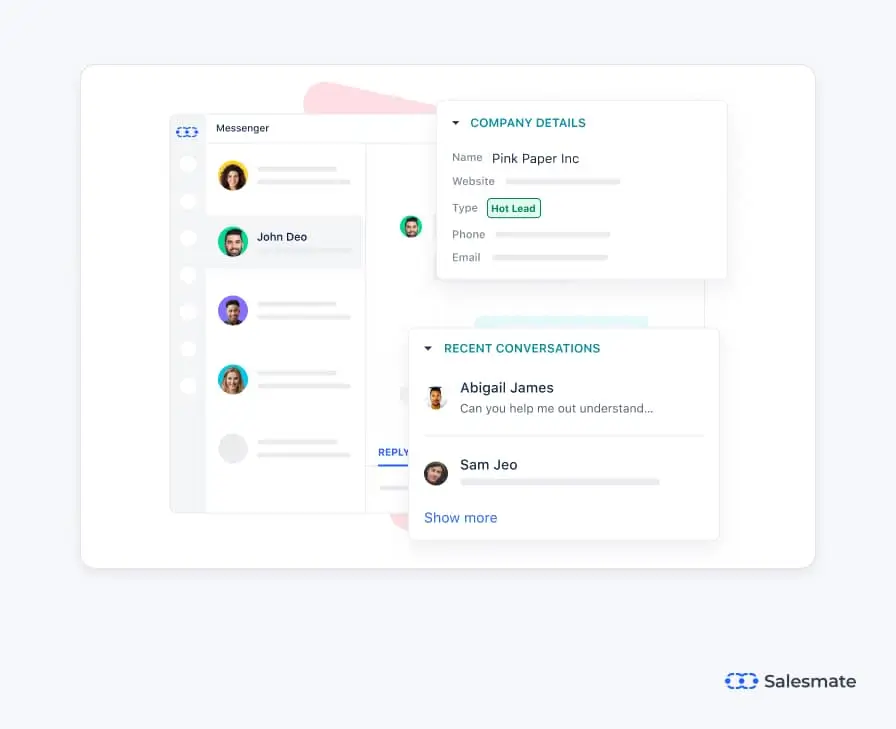 Salesmate - Drive contextual conversations 