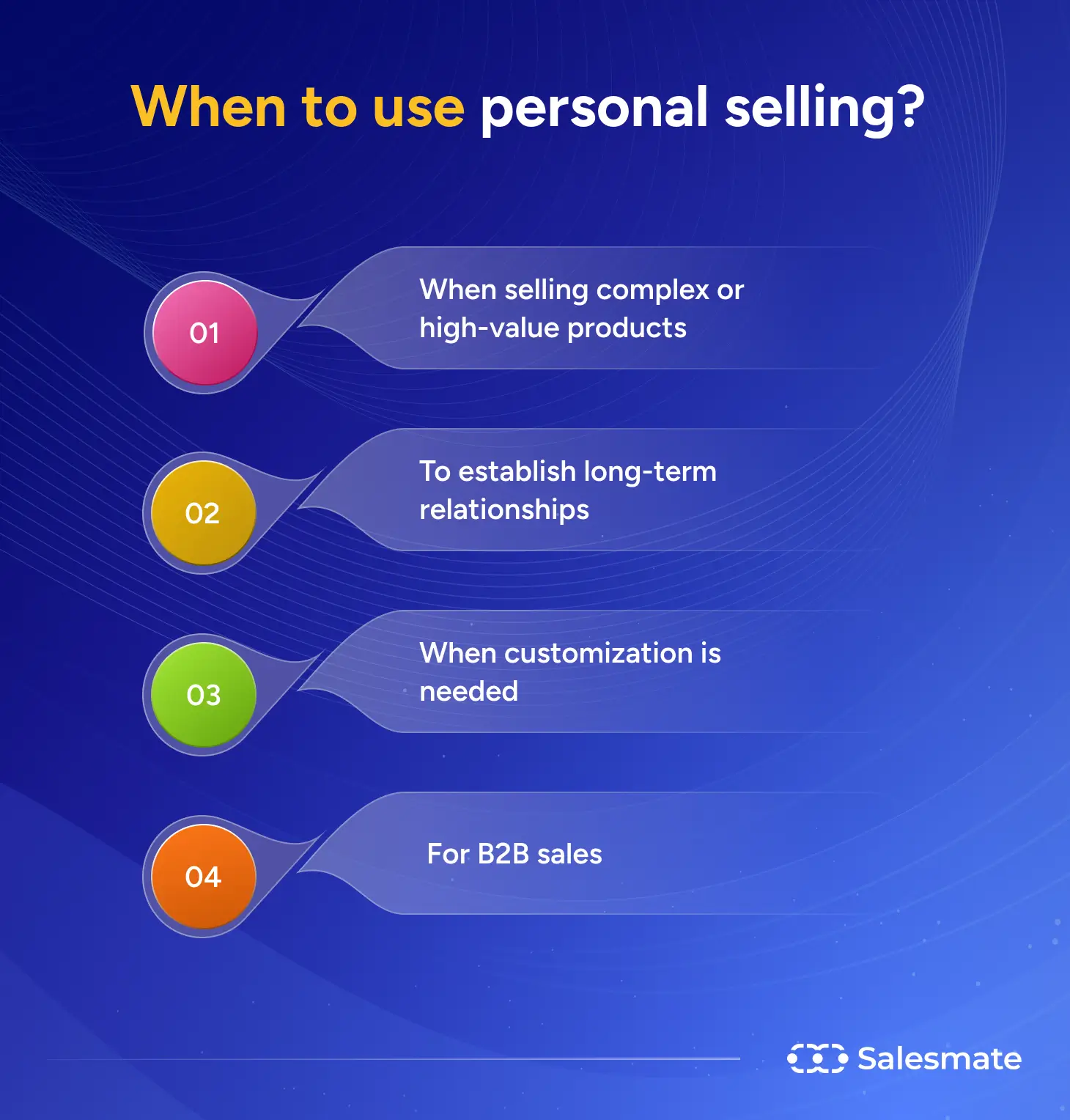 When to use personal selling?