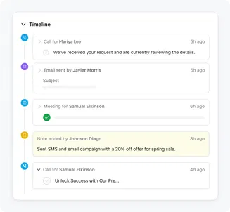 Track emails, calls and activities Track emails, calls and activities