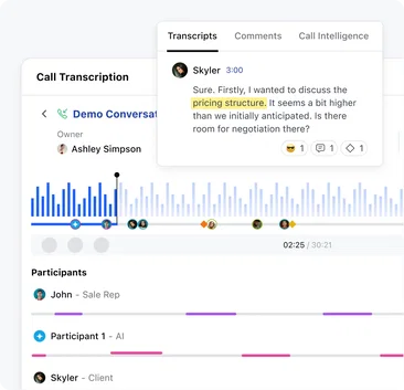 Unlock conversation intelligence Unlock conversation intelligence