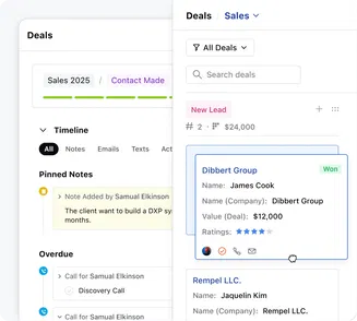 Visualize your pipeline and move the deals Visualize your pipeline and move the deals